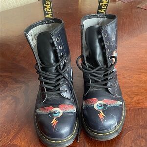 Dr.Martens Black Leather combat Boots Eur 41. Very Rare! Vintage!1460 RG EYE!!!